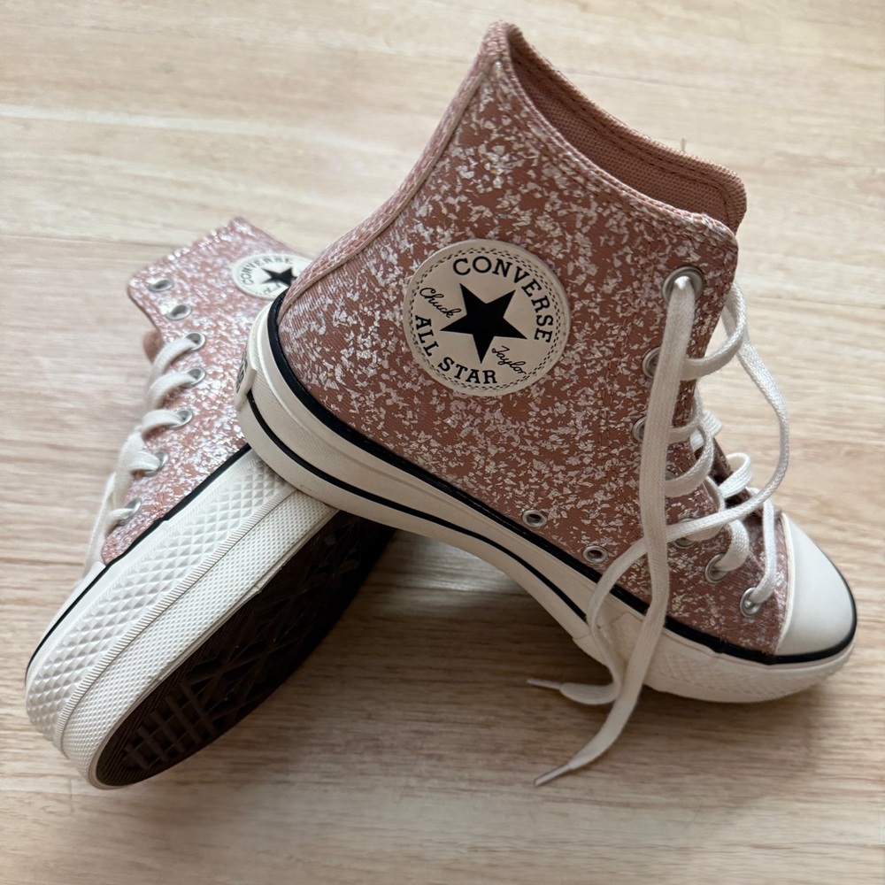 NEW Chunky Converse Pink Glitter High-Top Sneakers